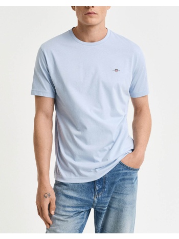 gant μπλουζα κμ reg shield ss t-shirt 3g2003184-457 cyan