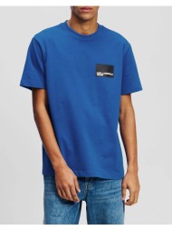 karl lagerfeld klj reg ss box logo tee a1m17001-1aa blue