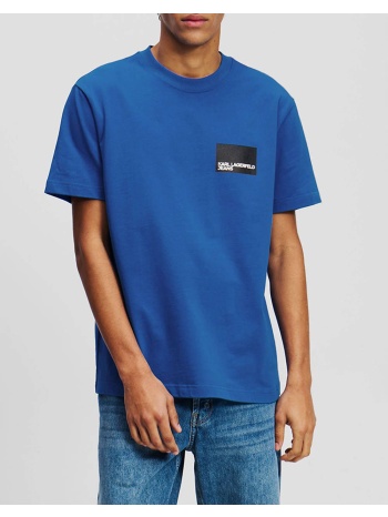 karl lagerfeld klj reg ss box logo tee a1m17001-1aa blue σε προσφορά