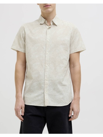 jjrebel jrebverdant poplin shirt ss 12270271-moonbeam biege σε προσφορά