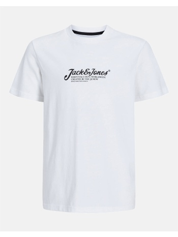 jack&jones jjbeau tee ss crew neck jnr 12270609-white white σε προσφορά
