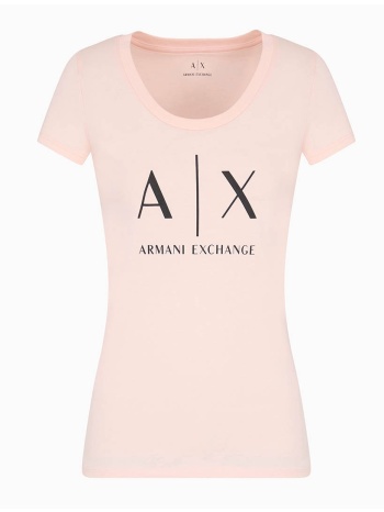 armani exchange t-shirt 8nyt70yj16z-u4105 coral σε προσφορά