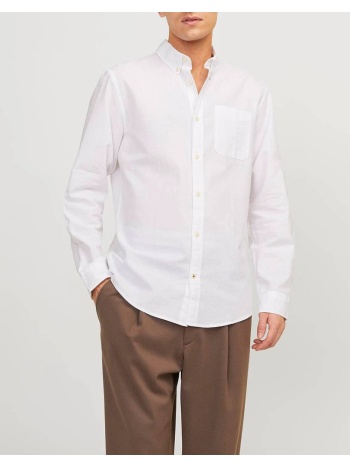 jack&jones jjeoxford shirt ls noos 12182486-white white