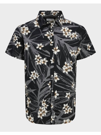 jack&jones jjhawaii aop shirt ss jnr 12269273-black black σε προσφορά