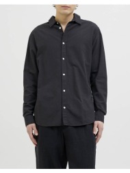 jack&jones jjebreeze linen blend shirt ls sn 12268964-black black