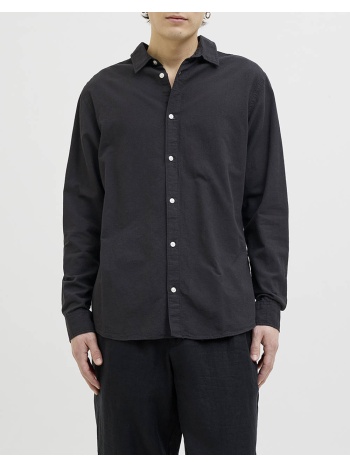 jack&jones jjebreeze linen blend shirt ls sn 12268964-black σε προσφορά