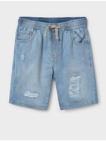 mayoral βερμουδα ντενιμ σκισιματα 06210-096 denimlightblue σε προσφορά