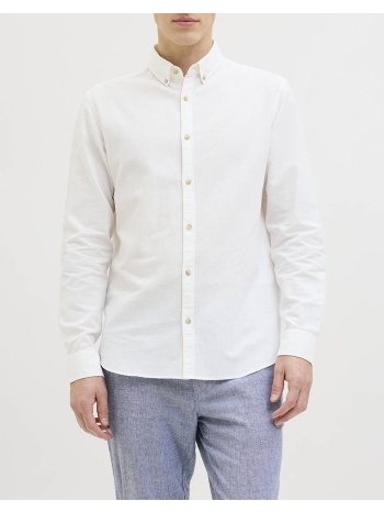 jj rebel jrebmoss sunny shirt ls 12270265-bright white white σε προσφορά