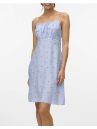 vero moda vmodette sl short dress wvn ga 10324640-snow whitecherry lightblue
