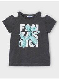 mayoral μπλουζα κοντομανικη cut out 03056-023 darkgray