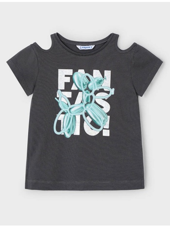 mayoral μπλουζα κοντομανικη cut out 03056-023 darkgray σε προσφορά