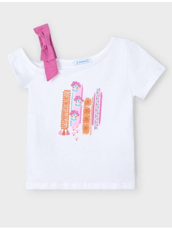 mayoral μπλουζα κοντομανικη ασυμμετρη 03011-080 white σε προσφορά