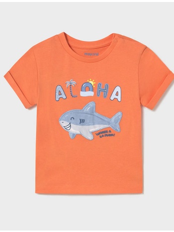 mayoral μπλουζα κοντομανικη απλικε 01066-057 coral σε προσφορά