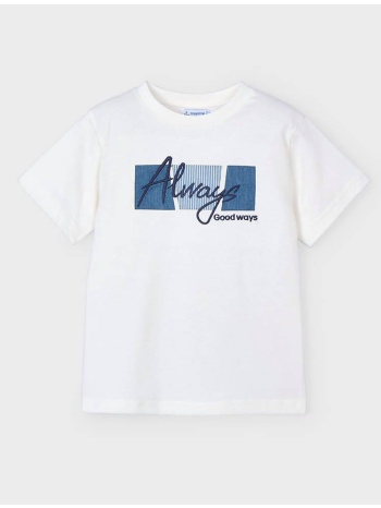 mayoral μπλουζα κοντομανικη απλικε 03025-094 cream σε προσφορά