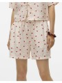 vero moda vmodette hw shorts wvn ga 10324635-snow whitestrawberryw.dots ecru