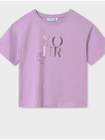 mayoral μπλουζα κοντομανικη γραμματα 06024-071 lilac σε προσφορά