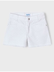 mayoral παντελονι κοντο καπαρτινε 03205-043 white