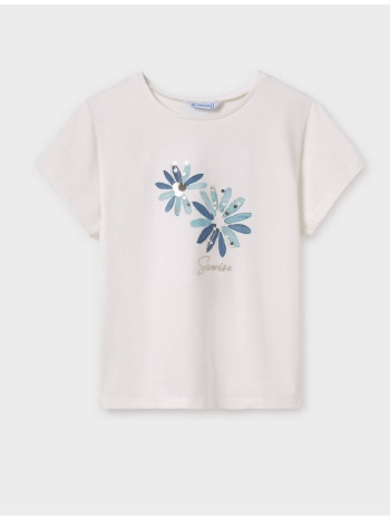 mayoral μπλουζα κοντομανικη κεντητη 06020-065 ecru σε προσφορά