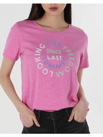 colins t-shirt short sleeve cl1059018-pin pink σε προσφορά