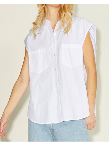 jjxx jxetta sl poplin shirt sn 12200122-white white σε προσφορά