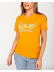 only onlcolour reg s/s top box jrs 15259172-flame orange orange