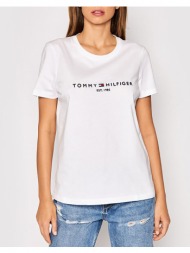 tommy hilfiger μπλουζα heritage hilfiger c-nk reg tee ww0ww31999-ybr white