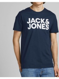 jack&jones μπλουζα jjecorp logo tee ss o-neck noos 12151955-navyblazer/slim navyblue