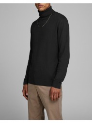 jack&jones πουλοβερ jjeemil knit roll neck noos 12157417-black black