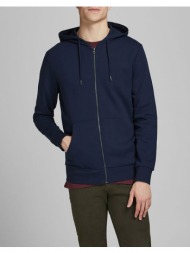 jack&jones ζακετα φουτερ jjebasic sweat zip hood noos 12181901-navy blazer navyblue