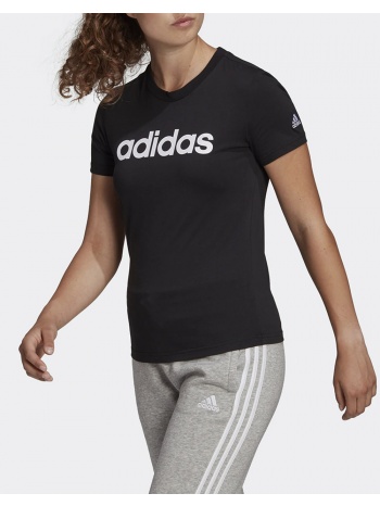 adidas μπλουζα t-shirt w lin t-shirt gl0769-black/white