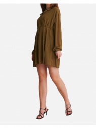 na-kd pleated mini φορεμα γυναικειο 1018-007506-green olive