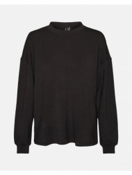 vero moda μπλουζα vmsilky l/s sweat blouse vip 10280218-black black