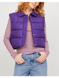 jjxx jxellinor recycle padded vest sn μπουφαν 12215119-acai purple