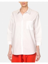 glamorous γυναικειο πουκαμισο με κορδονια ck4098-wht white