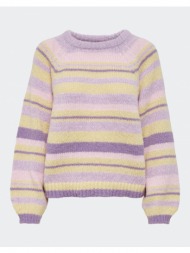 only πλεκτο onlabby life l/s stripe pullover cc knt 15259513-lavendula purple