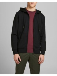 jack&jones ζακετα φουτερ jjebasic sweat zip hood noos 12181901-black black