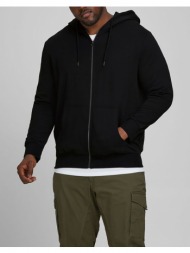 jack&jones ζακετα φουτερ jjebasic sweat zip hood noos ps 12182493-black black