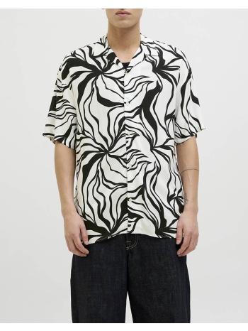 jack&jones jjjeff monochrome resort shirt ss 12268994-black σε προσφορά
