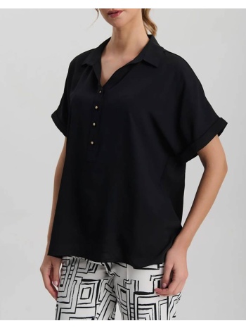 fibes πουκαμισα 03-7097n-black black