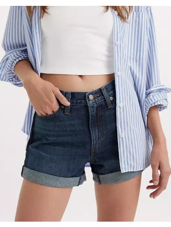 levis rolled 80s mom shorts a5564-0004-0004 denimdarkblue σε προσφορά