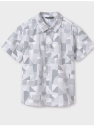 mayoral πουκαμισο κοντομαν σταμπωτο 06138-047 lightgray