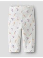 name it nmfvivian aop capri legging 13228154-bright whiteicecream white