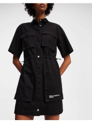 karl jeans klj utility dress a2w13017-999 black