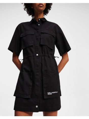 karl jeans klj utility dress a2w13017-999 black