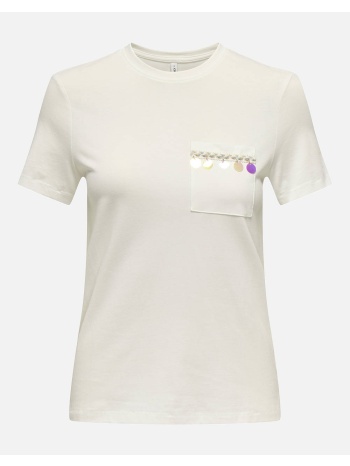 only onlfilippa life s/s o-neck top jrs 15346574-cloud σε προσφορά