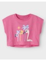 name it nmfvilma capsl crop top 13228148-carmine roseflamingo pink