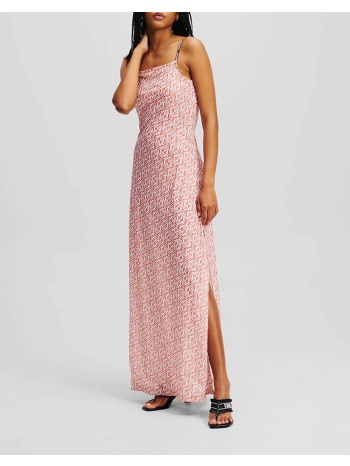 karl lagerfeld klj mesh maxi dress aop a2w13029-1ox mixed σε προσφορά