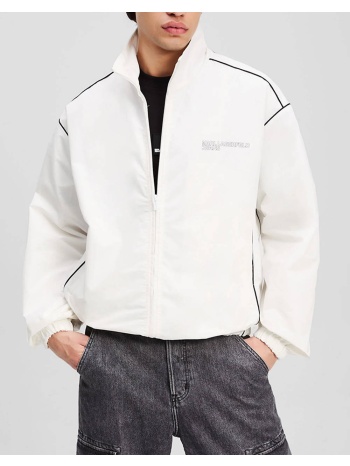 karl jeans klj zip up piping jacket a2m15014-100 white
