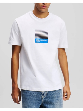 karl lagerfeld klj reg box fade logo tee a2m17041-100 white σε προσφορά