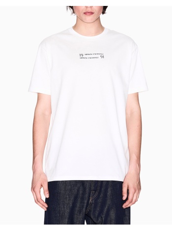 armani exchange t-shirt xm000539af10362-u0009 offwhite σε προσφορά